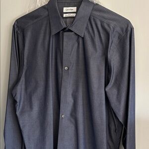 Calvin Klein Men's Dress Shirt - Dark Gray
